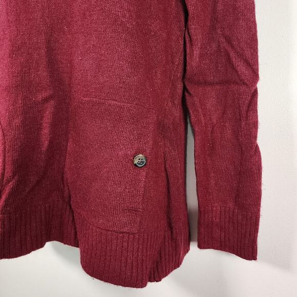 J.Crew Women Pullover Sweater Size M Merino Wool Blend 2 Pocket Minimalist B3826 - Picture 3 of 8